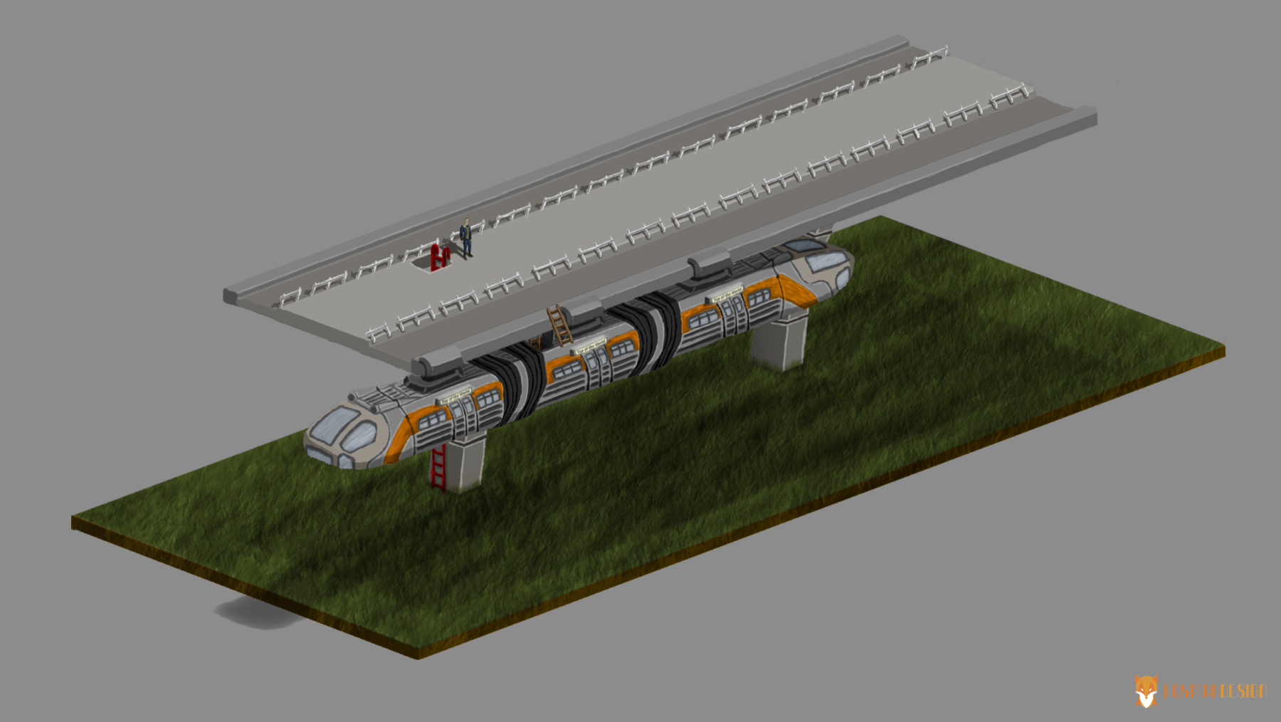 Monorail - Fallout Style